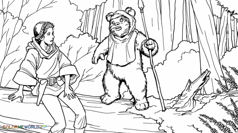 799x449 Ewok Coloring Pages Ewok Coloring Pages For Ewok Coloring Page