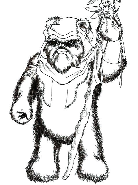 477x640 Ewok Coloring Pages Printable Free Ewok Coloring Pages