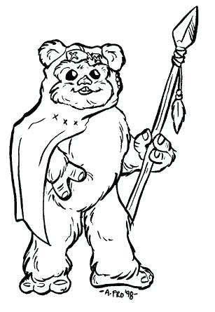 307x445 Ewok Coloring Pages Star Wars Drawings Google Search Free Ewok