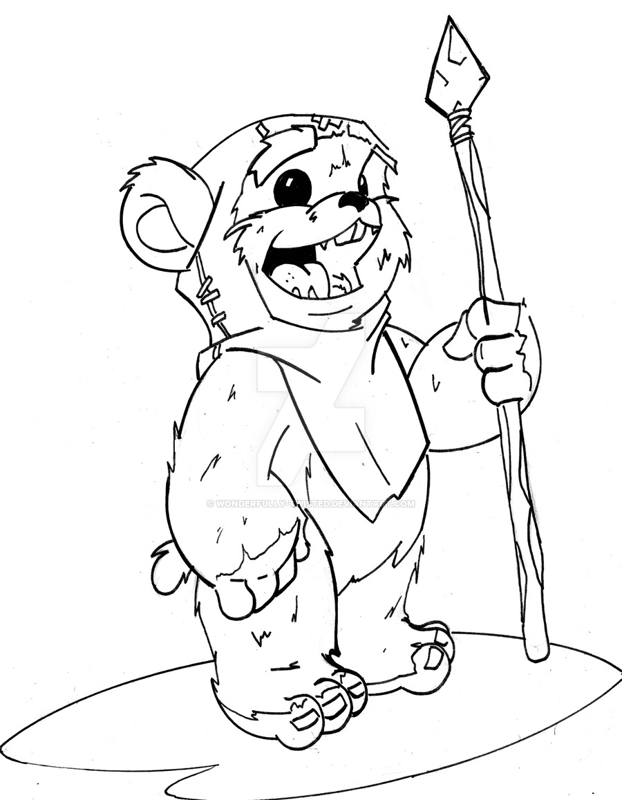 900x1157 Ewok Coloring Pages To Print Coloring For Kids 2018