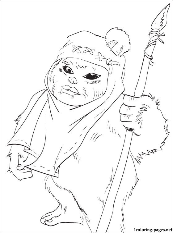 560x750 Star Wars Ewok Coloring Page Coloring Pages
