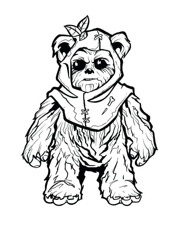 600x754 Ewok Coloring Page