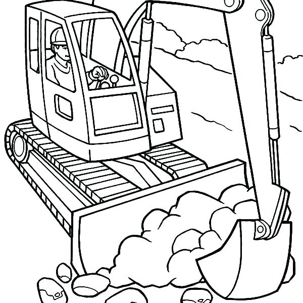 600x600 Digger Coloring Pages Digger Pictures To Print And Color