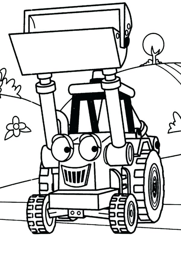 600x842 Muck Tractor In Digger Coloring Page Color Digger Muck