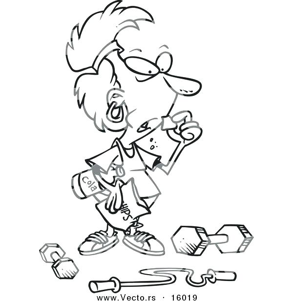 600x620 Exercise Coloring Pages Printable