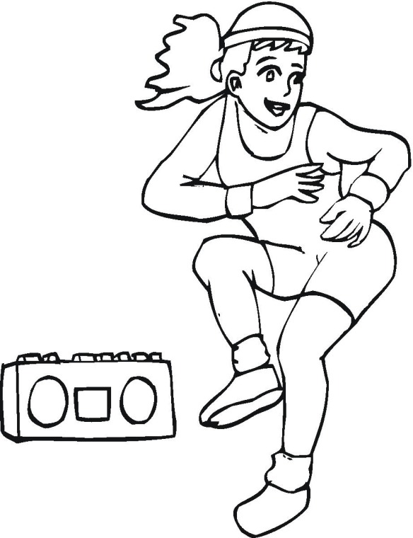 584x760 Kids Exercise Colouring Pages, Exercise Coloring Pages