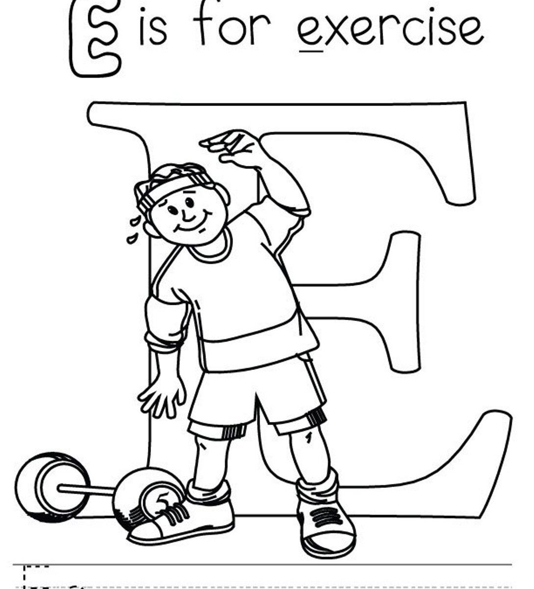 1089x1200 Exercise Coloring Pages Printable For Arms Page Free