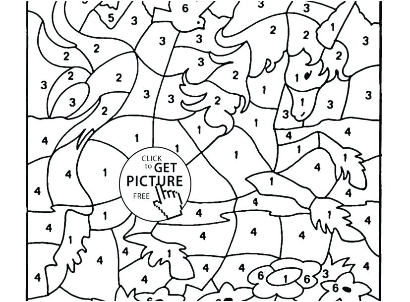 827x609 Number 3 Coloring Page Expert Color By Number Pages Free Printable