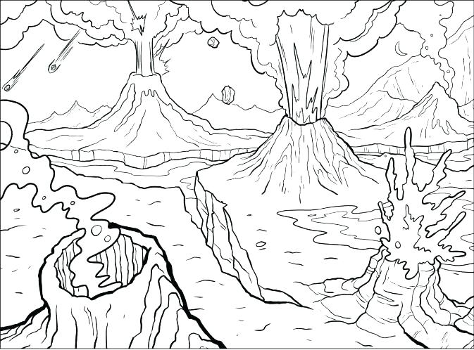 673x498 Coloring Pages For Kids Easter Volcano Page Printable Download 2