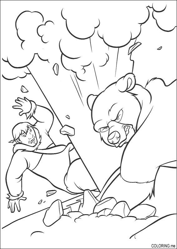 567x794 Coloring Page Brother Bear Bomb Explosion