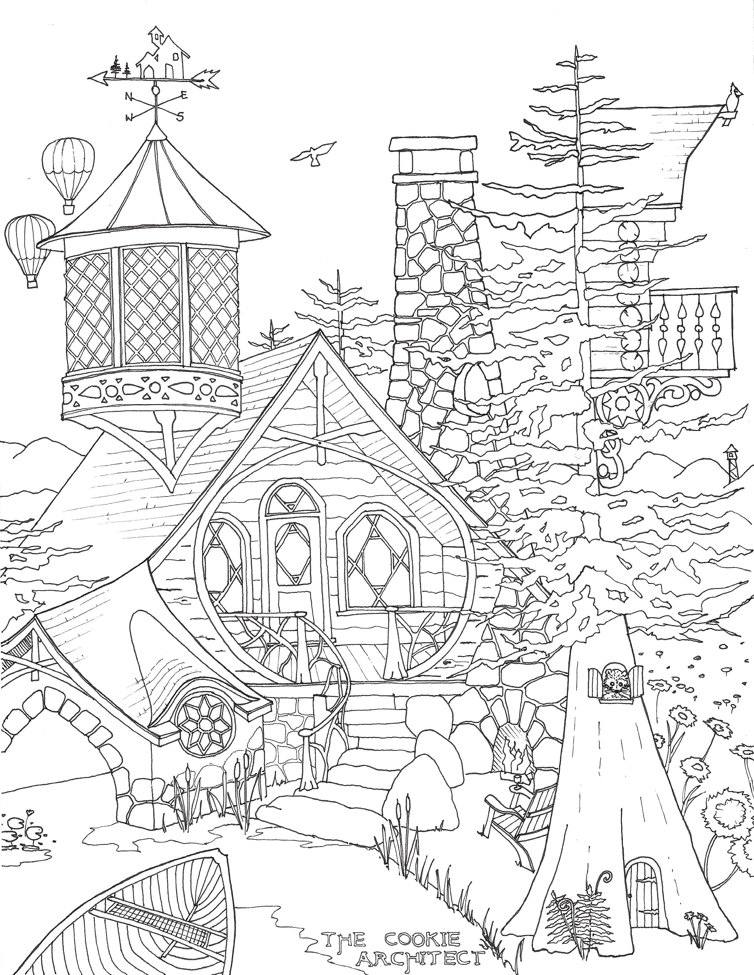 2537x3281 Coloring Page The Cookie Architect