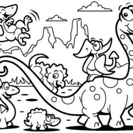 268x268 Step Extinct Animals 36 Printable Dinosaur Coloring Pages For Kids