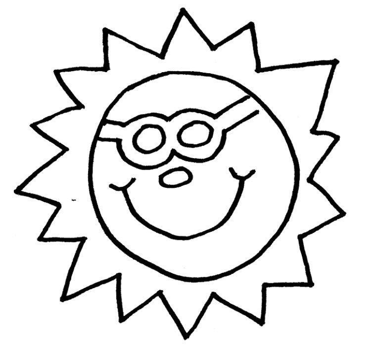 754x700 Free Sun Glasses Coloring Pages Happy Sunglasses Day!