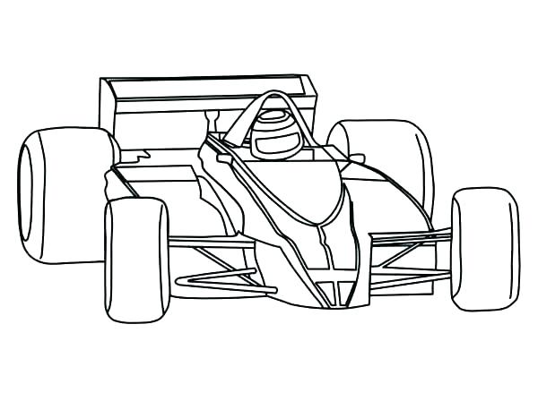 600x448 Formula 1 Race Car Colouring Pages One Coloring Page Free Cars Uno