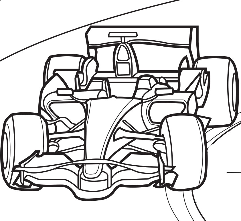 842x773 Race Car Coloring Pages