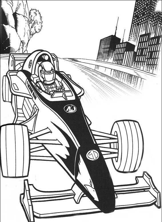 567x775 Action Man On F1 Coloring Page Cars Coloring Pages F1