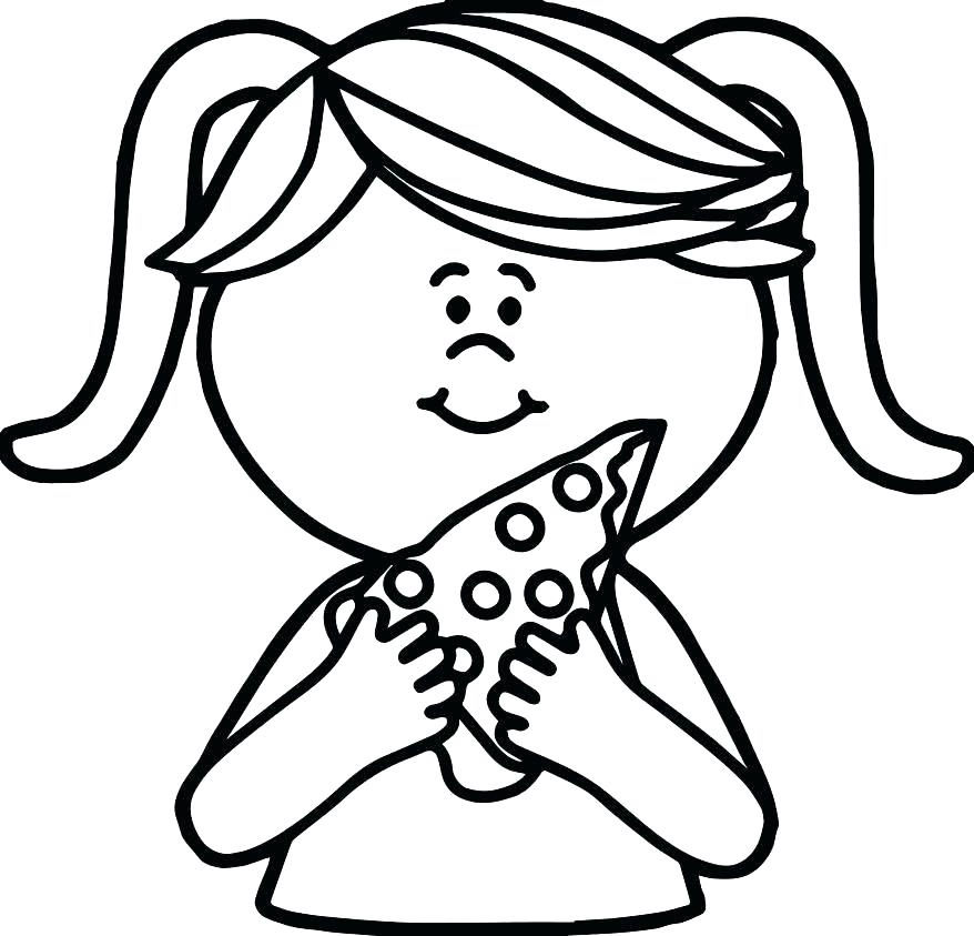 878x843 Pizza Color Sheet Girl Face Coloring Page Coloring Pages Of A Girl