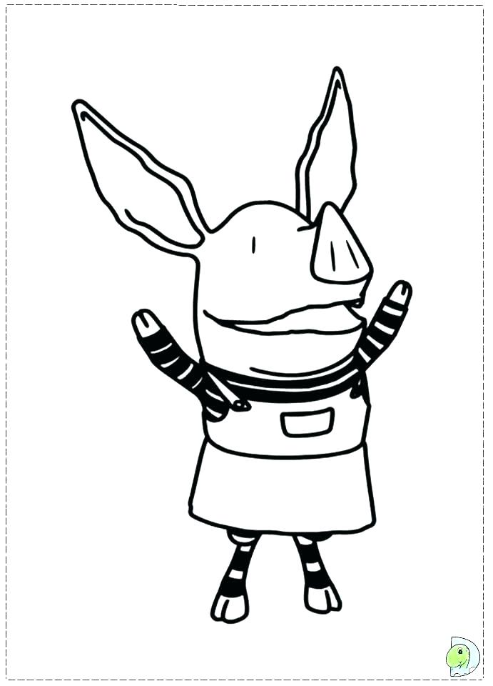 691x960 Pig Face Coloring Page
