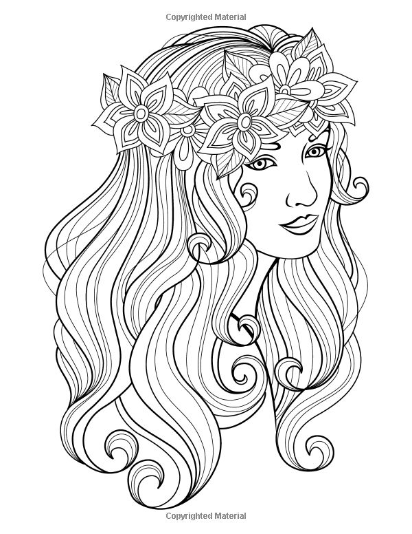 600x776 887 Best Beautiful Women Coloring Pages For Adults Images