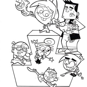 300x300 How To Draw The Fairly Odd Parents Coloring Page Coloring Sun