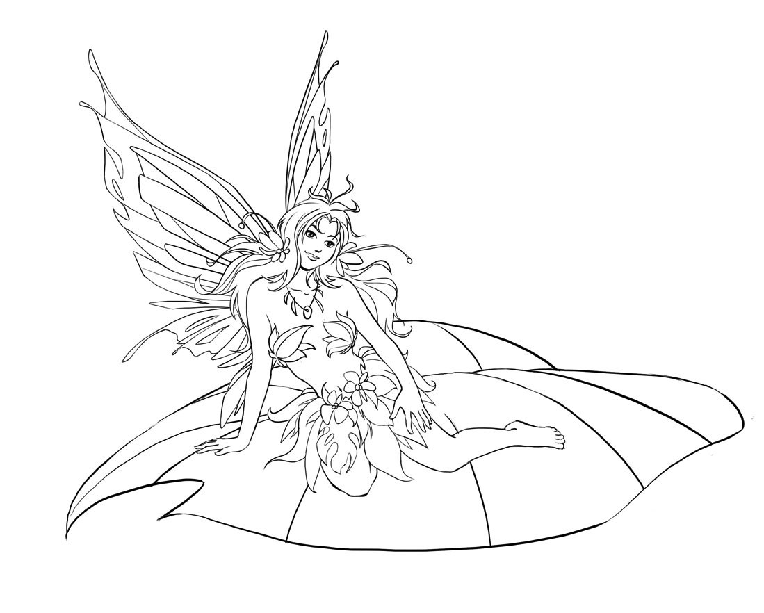 1099x882 Fairy Coloring Pages 2