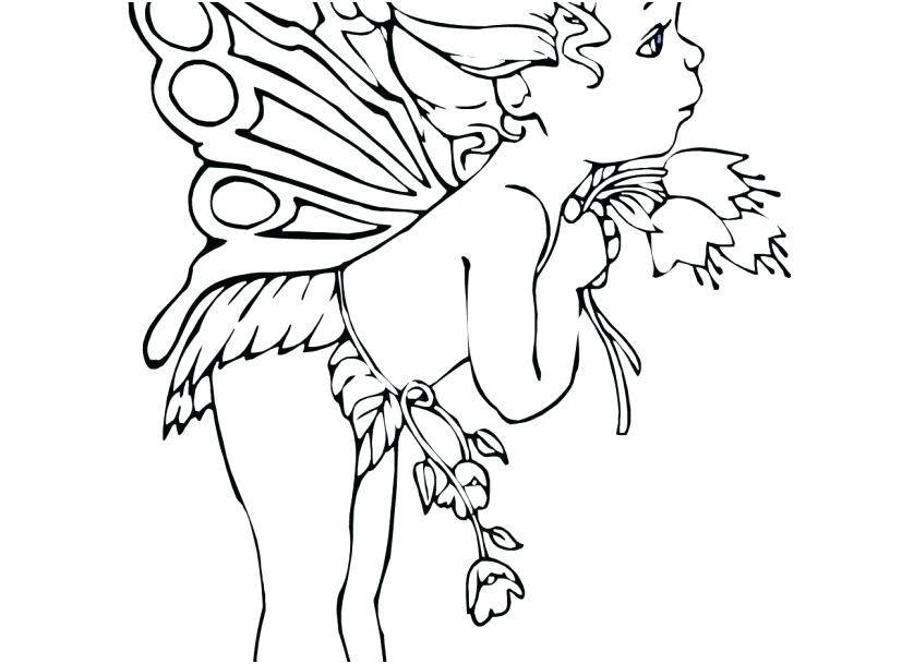 827x609 Fairy Coloring Pages For Kids Beautiful Fairy On Water Coloring