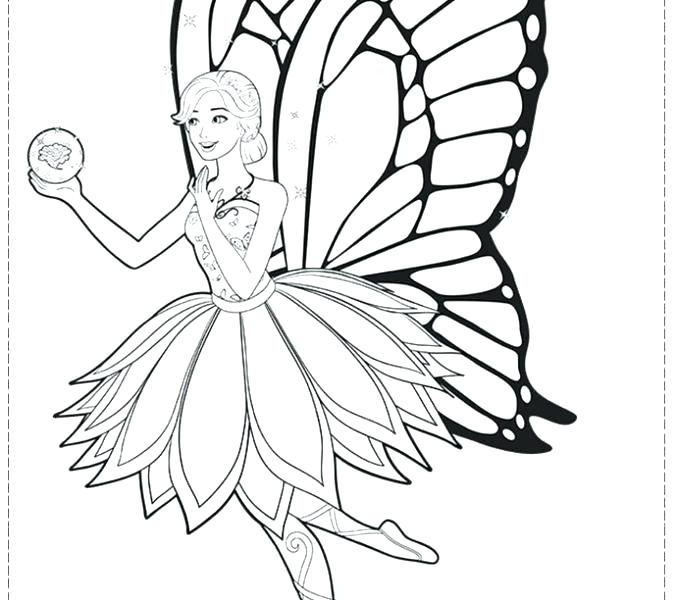 678x600 Fairy Coloring Pages For Kids Beautiful Princess Barbie Coloring