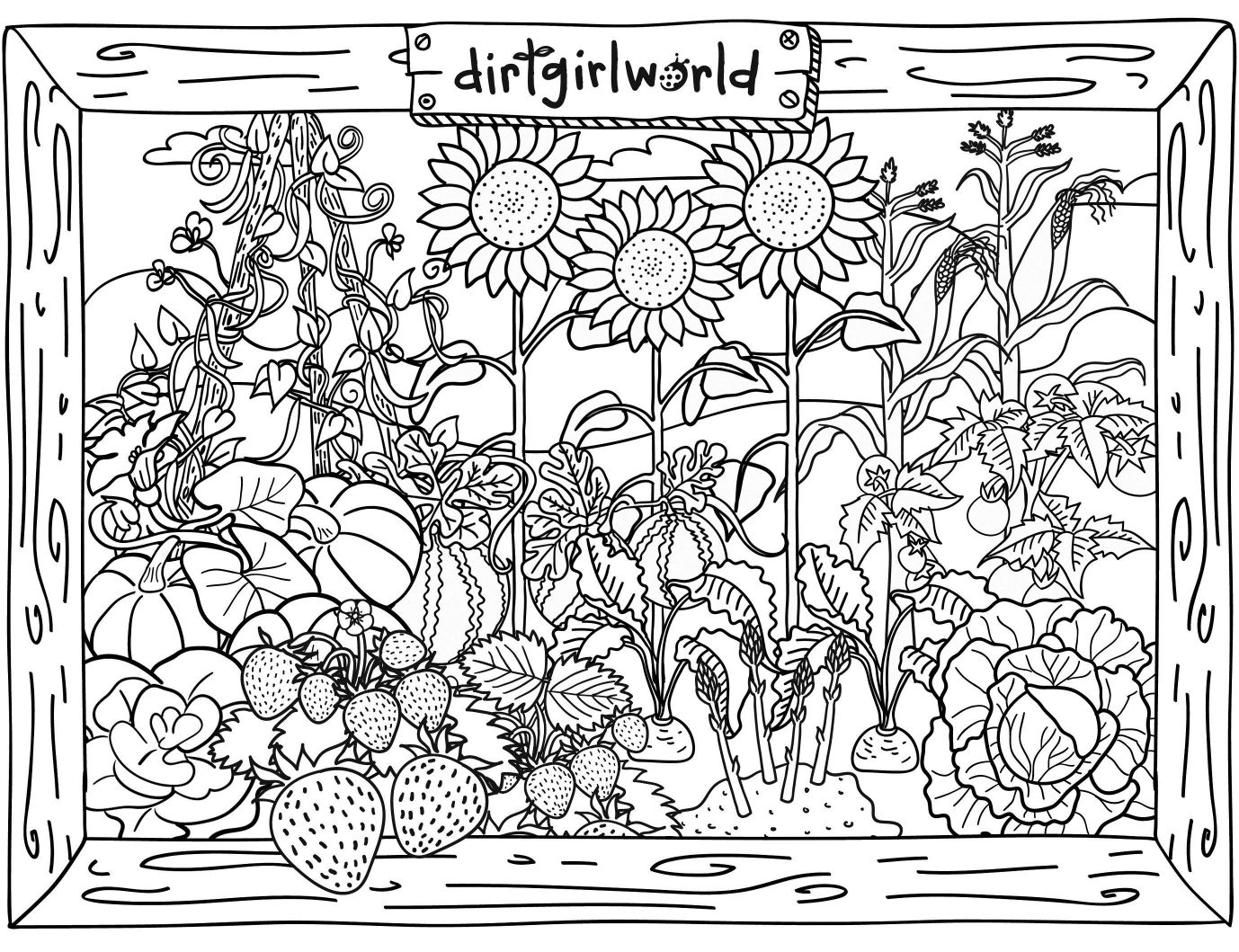 1378x1059 Shocking Garden Coloring Pages Rco Picture For Trends And Fairy