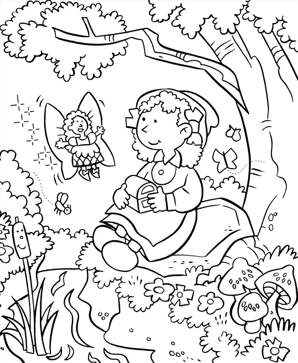 1024x1247 Coloring Page ~ Garden Coloring Page Best Pages Wallpaper Fairy