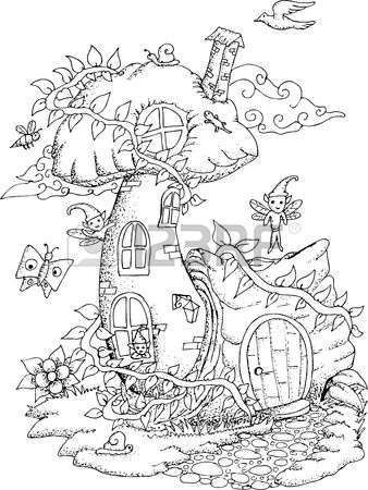 Fairy House Coloring Pages