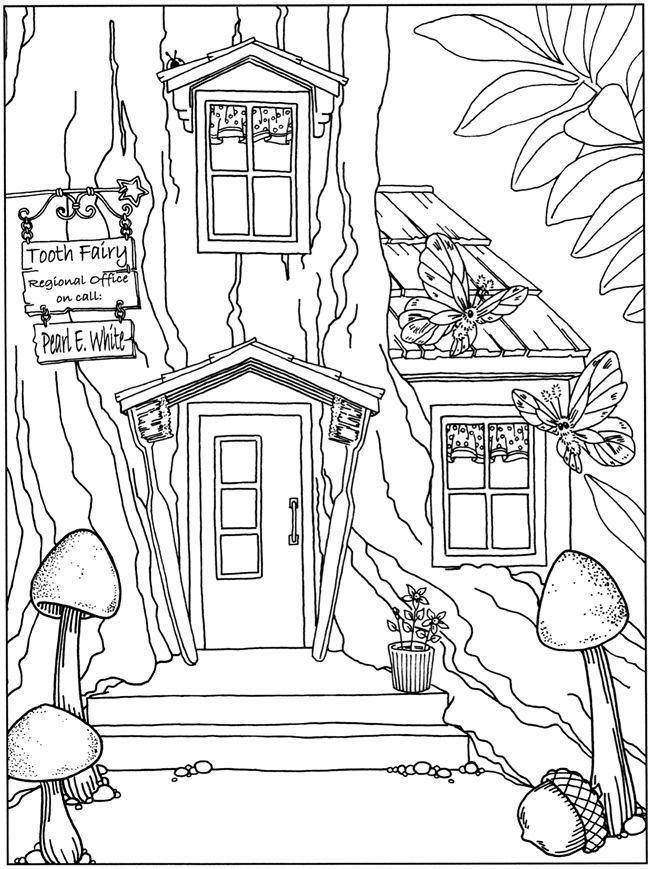 650x869 Fanciful Fairies And Dazzling Dragons Coloring Book (Dover