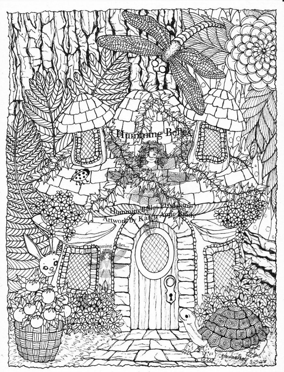 940x1233 In Hard Fairy Coloring Pages For Adults