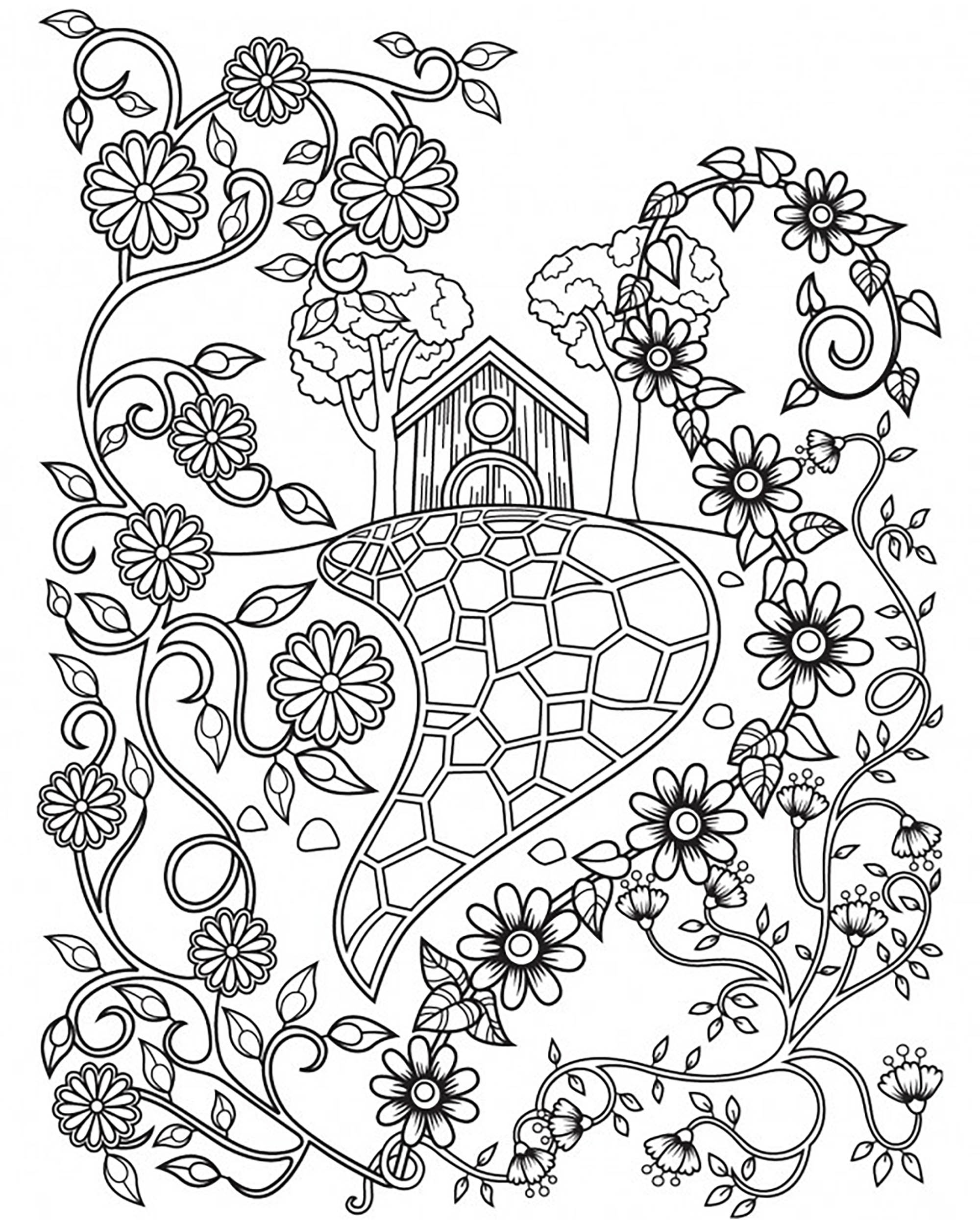 2000x2501 Fairy Tale House And Flowers
