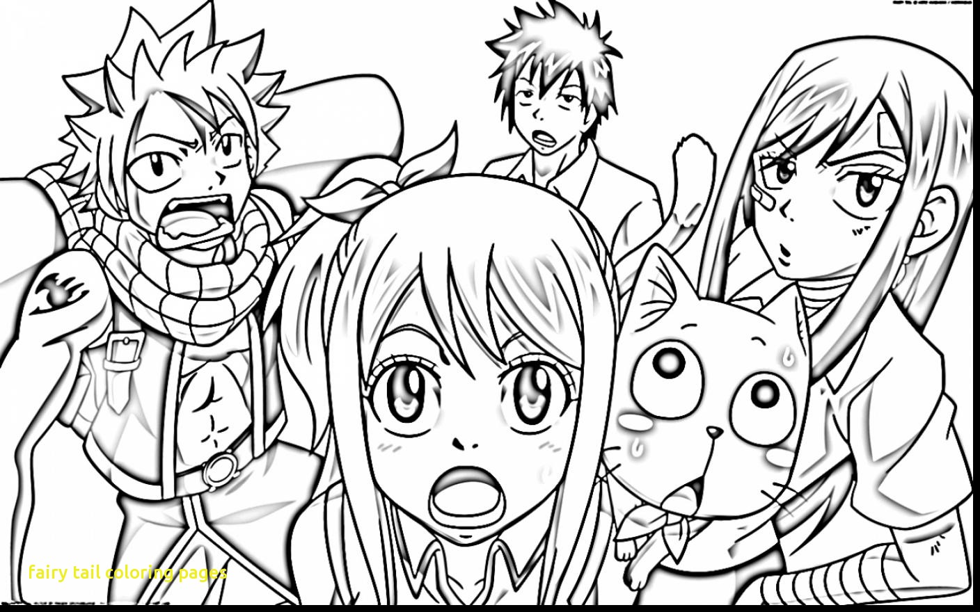 1408x880 Fairy Tail Coloring Pages With Spectacular Fairy Tail Happy Fairy