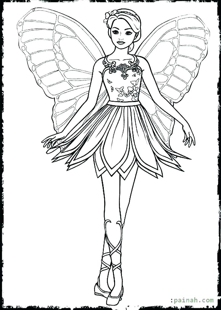 728x1024 Fairy Wings Colouring Pages Barbie Coloring Wing Fashion Colour