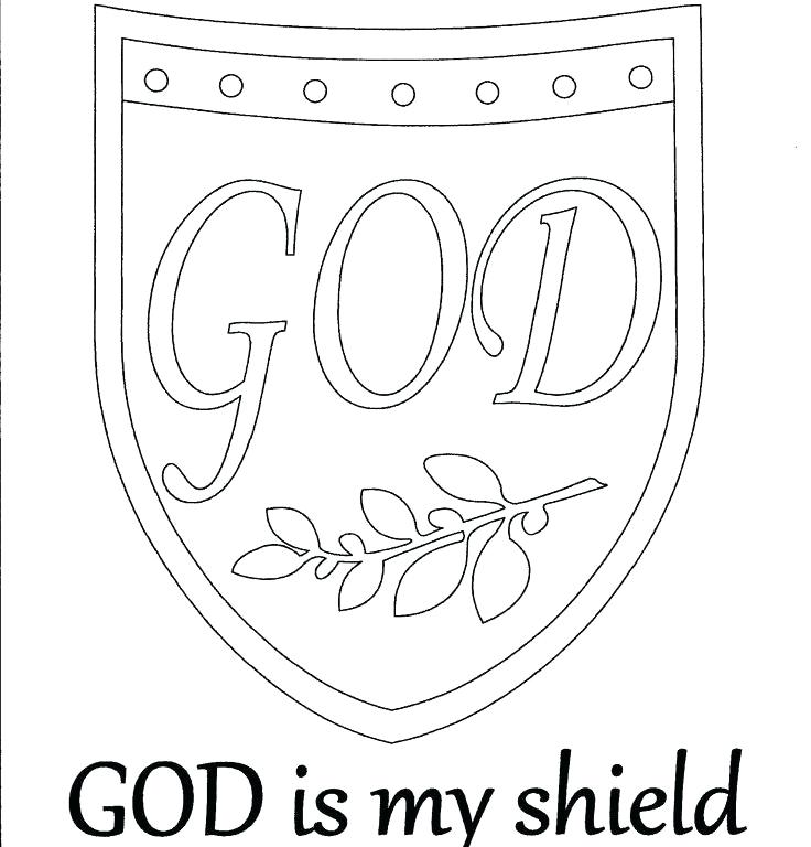 736x768 God Is My Shield Coloring Page Shield Of Faith Coloring Page