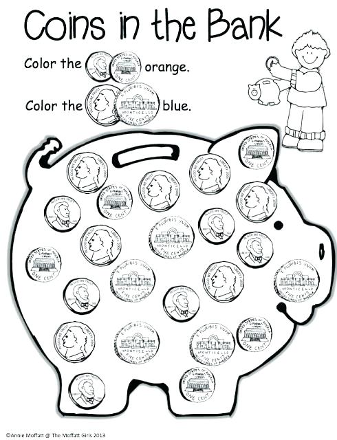 490x640 Money Coloring Worksheets Coin Coloring Pages Plus Coins