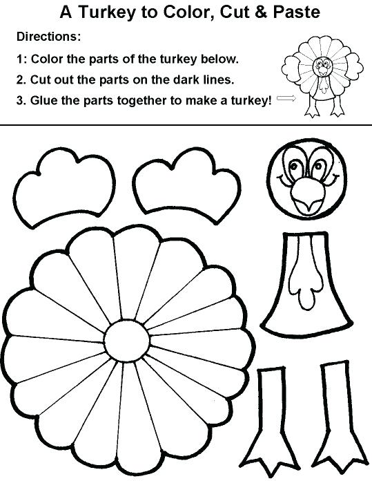 539x696 Cut Out Coloring Pages Thanksgiving Printable Crafts For Kids Fall