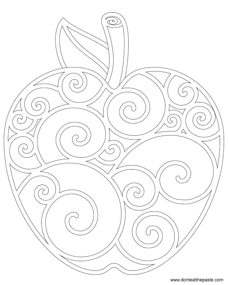 736x920 Apple Coloring Sheet Coloring Apples Pictures Of Apples For Kids