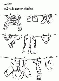 Fall Clothes Coloring Pages