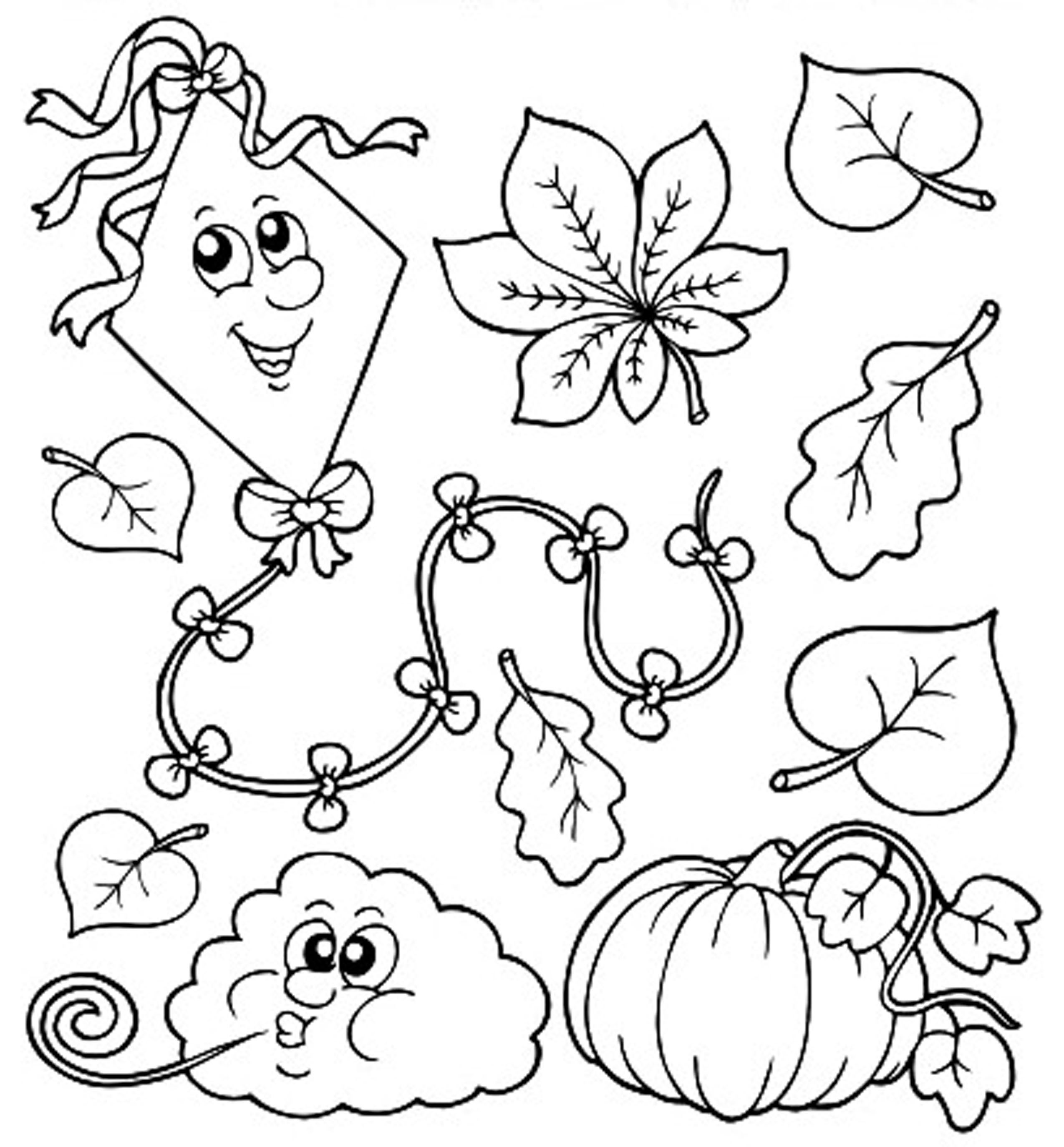 2550x2750 Autumn Pictures To Color