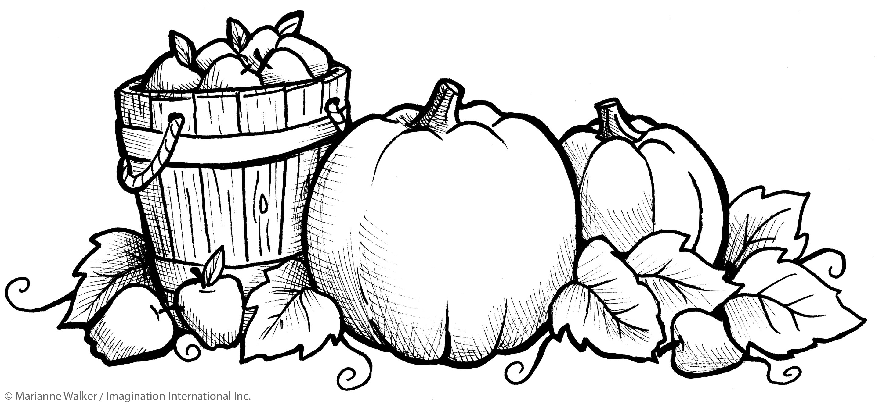 2880x1332 Fall Coloring Pages Free Printable