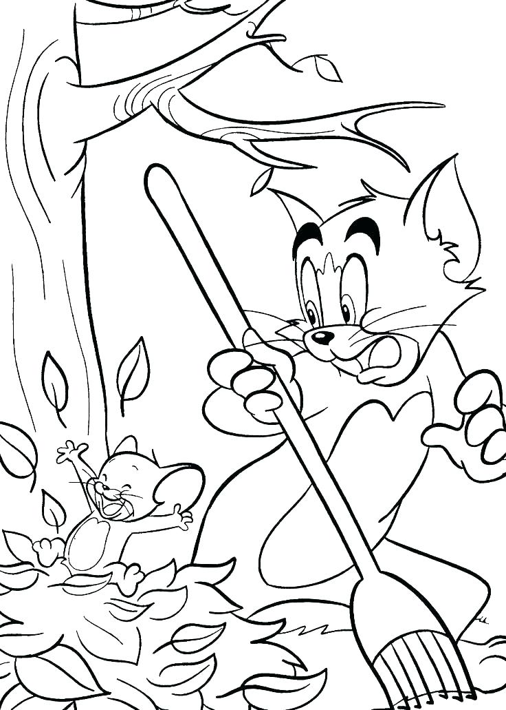 736x1031 Autumn Season Coloring Pages Deepart