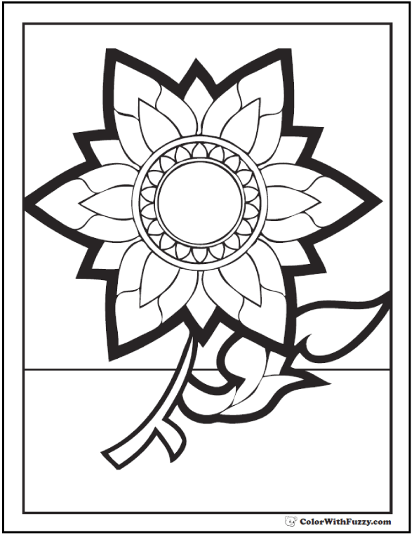 590x762 Spring Flowers Coloring Page 28 Customizable Printables, Fall