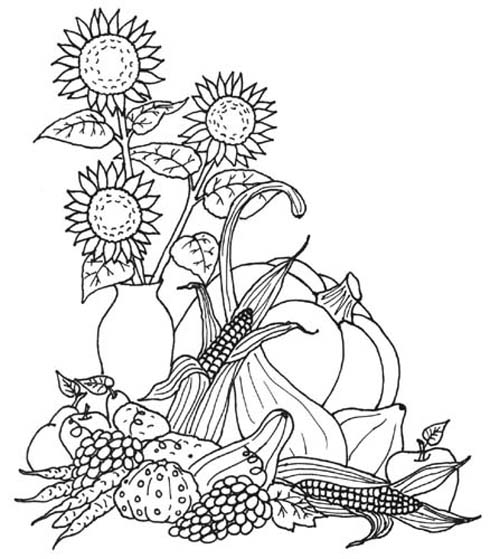 500x559 Printable Harvest Coloring Pages