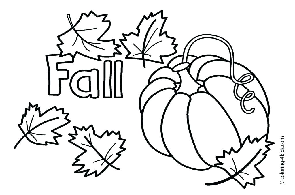 1024x676 Fall Leaves Coloring Pages For Preschoolers Color Autumn Page