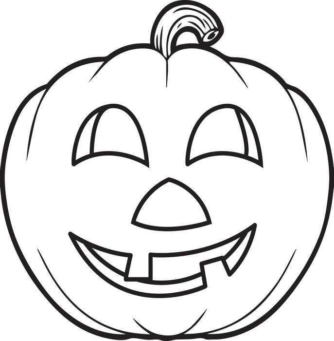 687x700 Free Printable Halloween Pumpkin Coloring Pages