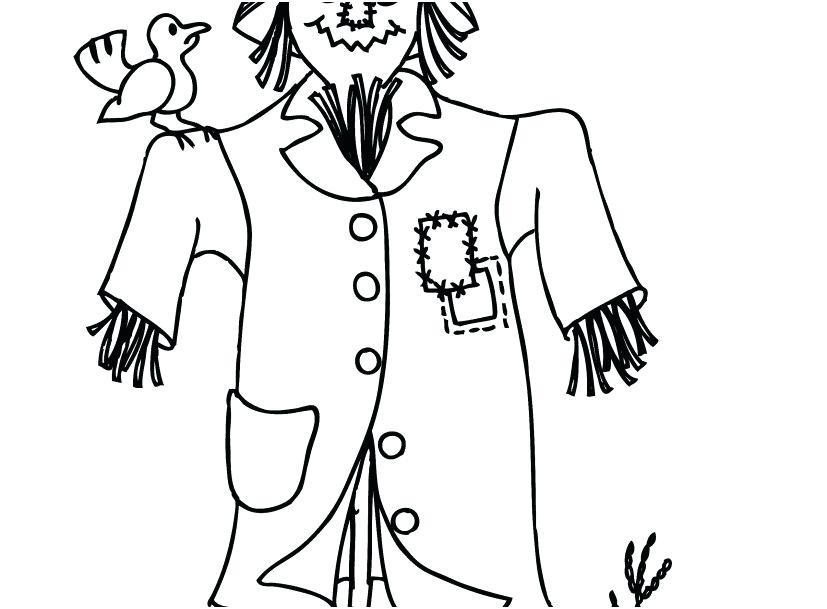 827x609 Scarecrow Coloring Pages