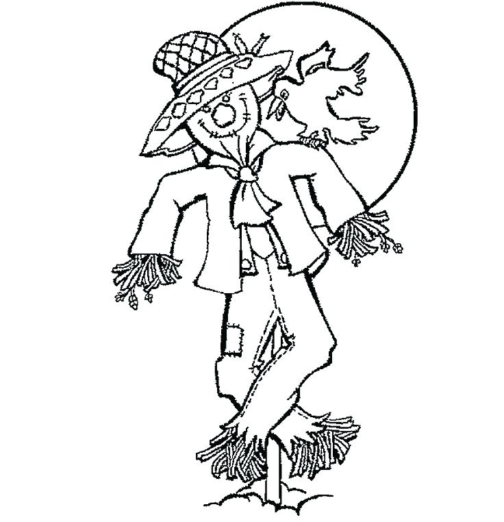 736x762 Fall Scarecrow Coloring Pages 2242728