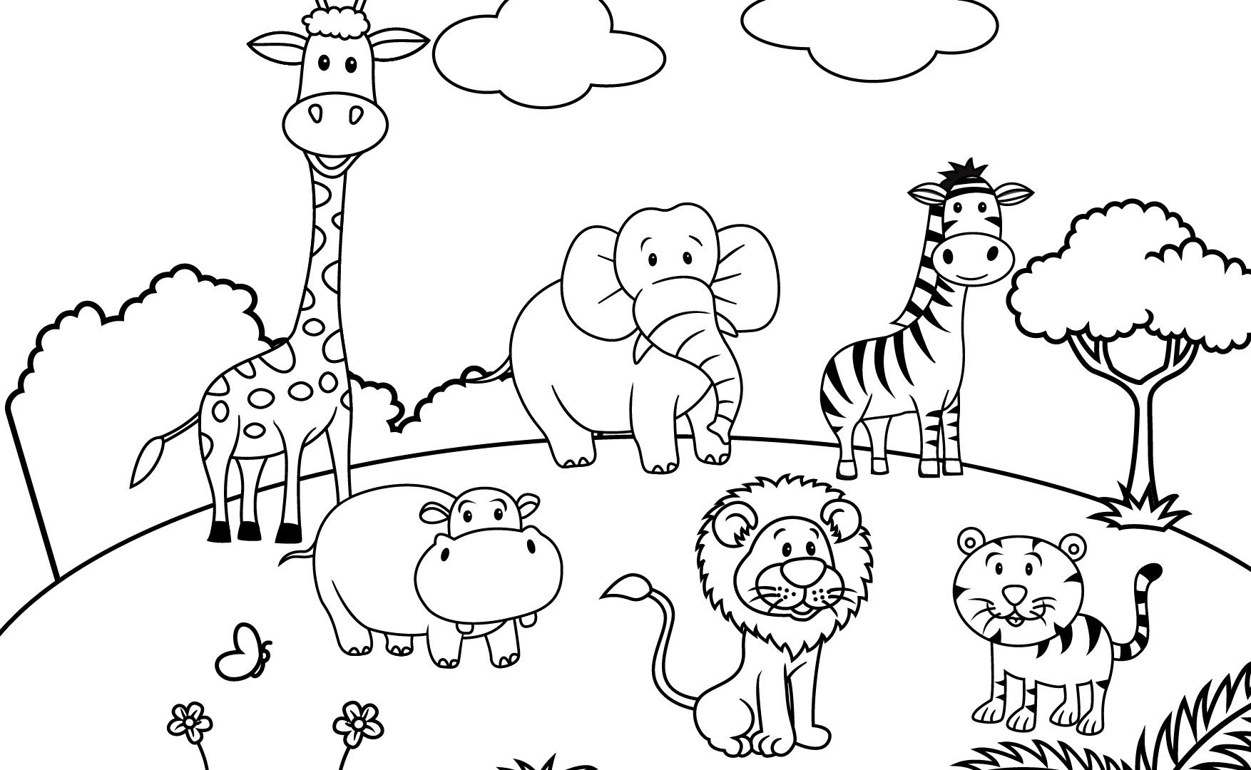 1754x1080 Natural Scenery Colouring Pages Christmas Scenes Coloring Sheets